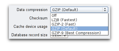 GZIP options