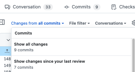 github changes commits